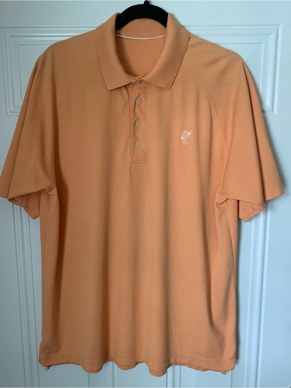 Ashworth Men's Peach-Orange Golf Polo Shirt Size L